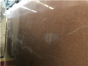 Inorganic Cement Red Terrazzo Polished Slabs